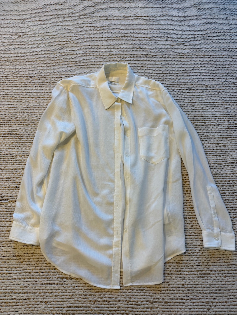 7 For All Man Kind White Button-Down Shirt